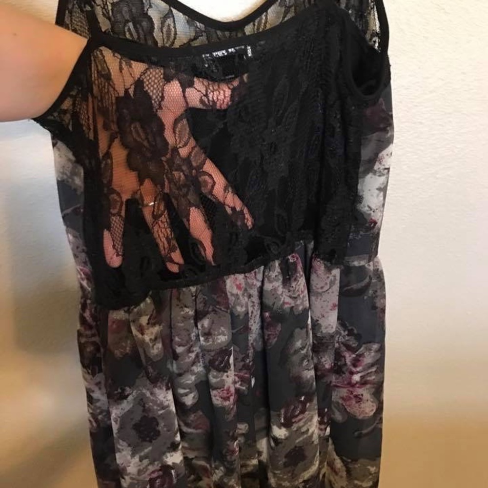 Black and purple dress